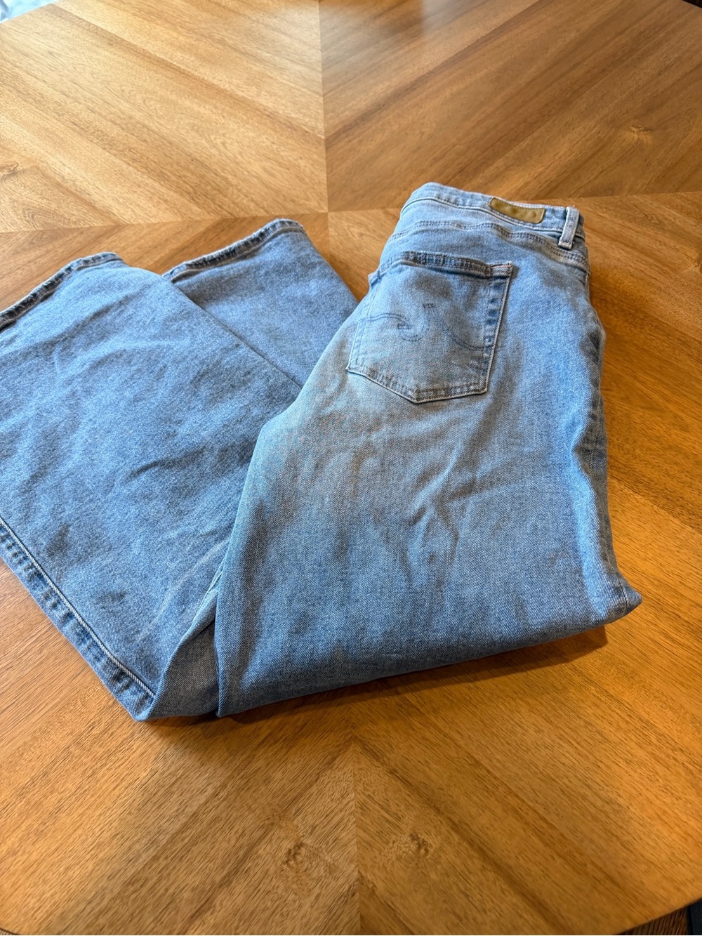 Ag Adriano Goldschmied Light Blue Wide Leg Jeans